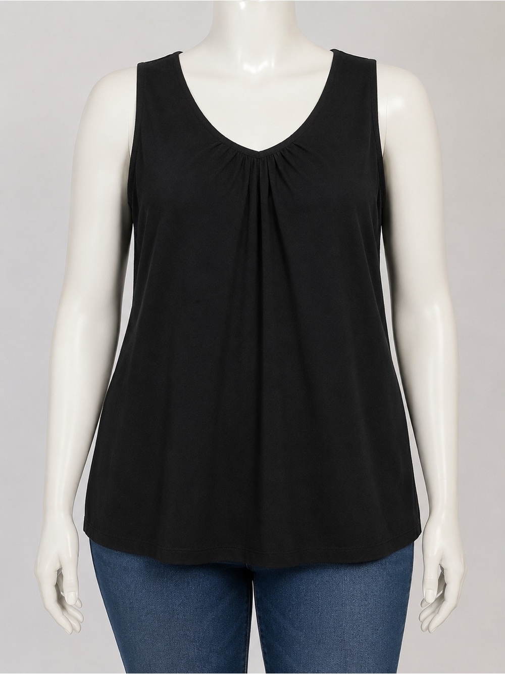100% Cotton Roaman’s Black Sleeveless Tank Top Women’s Plus Size 14/16 Casual